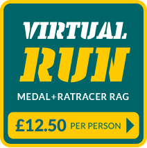 Virtual Run medal + rag
