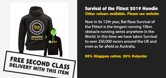 Survival of the Fittest Hoodie- Black/Electric Green