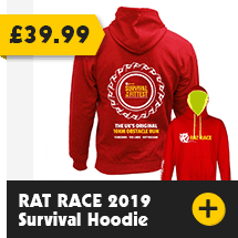 Survival of the Fittest Hoodie- Red/Electric Yellow